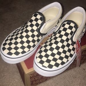 Checker color black and white vans new with tag